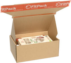 FitPack Cutie Carton cu Autoformare AutoBox, 260x130x60mm, Autoadeziv, Banda Desigilare, Natur (AB2-26013060)