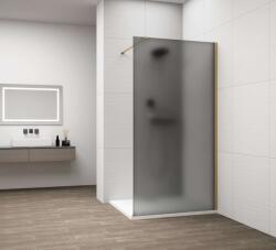 POLYSAN Esca - Walk-In Zuhanyfülke 120x210 cm, Antidrop, füstmatt üveg/matt arany ES1412-04 (ES1412-04)