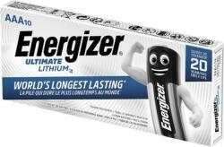Energizer Elem, AAA mikro, 10 db, lítium, ENERGIZER "Ultimate Lithium", (10 db) (7638900343533) (7638900343533)
