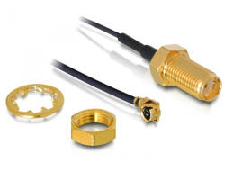 Delock Antenna kábel SMA dugó válaszfalas > MHF/U. FL kompatibilis dugó 350 mm