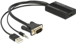Delock VGA-HDMI adapter audió funkcióval