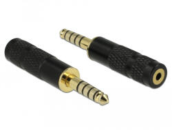 Delock 4, 4 mm-es, 5 tűs sztereó jack apa 2, 5 mm-es, 4 tűs sztereó jack anya átalakító - techsend