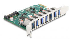 Delock PCI Express x1 Kártya -7 x külső USB 5 Gbps A-típusú anya