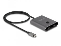  Delock USB 10 Gbps USB Type-C kapcsoló 2 az 1-ben Kétirányú 8K