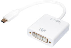 LogiLink USB 3.2 Gen1 Type-C adapter, C/M DVI-D/F, 1080p, fehér, 0, 14 m