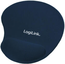 LogiLink Egérpad, géles csuklótámasszal, kék