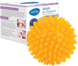 Sanity Safe & Helpful labda, 2 az 1-ben, rehabilitációhoz és masszázshoz, 8 cm, sündisznó típusú, Sárga (mingesanity8cm)