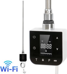 Leziter Wifi-s fűtőpatron törölközőszárító radiátorhoz digitális hőfokszabályozóval 800W fehér (LFPW05-800W-W) - tipparuhaz