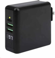 Manhattan Incarcator PowerBank, MANHATTAN Power Bank, 8000 mAh 4in1, negru (102452)