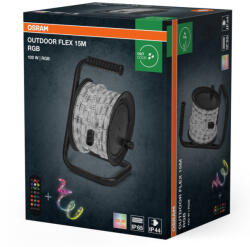 OSRAM Outdoor Flex 15M RGB IP65 Remote Control - Robusztus és bővíthető RGB LED szalag, IP65, 100W, távirányítóval, 15m hosszú, kül- és beltérre (4099854449215)