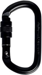 Singing Rock ovális acél csavarzáras karabiner (black) karabiner fekete