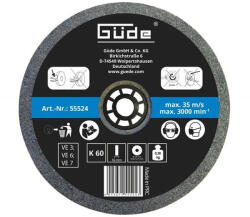 Güde 55524 Güde köszörűkorong 125x16x20/12, 7 K60 (55524)