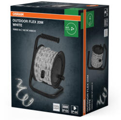OSRAM Outdoor Flex 20M 840 IP65 - Robusztus, bővíthető LED szalag, 20m hosszú, 12000lm, 4000K hűvös fehér fény, IP65 por- és vízálló, 142W (4099854449239)