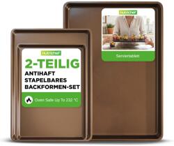 NutriChef Set de Tavi de Copt NutriChef 3 Piese - Antiaderente, Karbonstahl, Hitzebestandig (71535976)