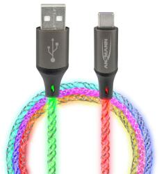 Ansmann Cablu USB ANSMANN, USB-A - USB-C, cu iluminare LED, 1 m (1700-0158)