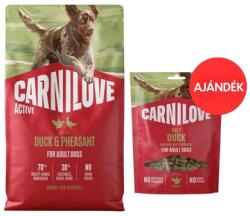 CARNILOVE Active Dog Duck and Pheasant Adult 4 kg kacsa és fácán kutyáknak + CARNILOVE Dog Soft Snack Duck 200g AJÁNDÉK