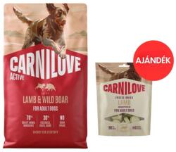 CARNILOVE Active Dog Lamb and Wild Boar Adult 4 kg bárány és vaddisznó kutyáknak + CARNILOVE Dog Freeze Dried Lamb 60g AJÁNDÉK