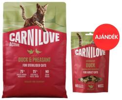 CARNILOVE Active Cat Duck and Pheasant Sterilised 2 kg ivart sterilizált macskáknak + CARNILOVE Crunchy Snack Cat Duck 50 g AJÁNDÉK
