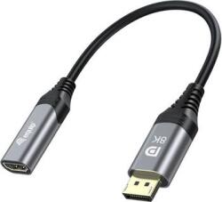 Equip 1.4 DisplayPort->HDMI 8K/ 60Hz St/Bu, lungime 0.15m gri (000000000000133446)