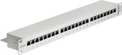 Delock 19 patch panel 24 port Cat. 6 (grey, 1 U) (43300)