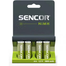 Sencor SBA HR6 4BP AA NiMH 1800mAh elem 4db (37000452) (37000452) - aqua