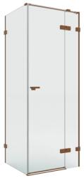 NEW TRENDY Eventa Copper Brushed cabină de duș 120x110 cm dreptunghiular cupru periat/sticlă transparentă EXK-8061 (EXK8061)
