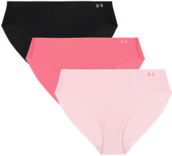 Under Armour Pure Stretch No Show Bikini-Solid 3pk Pink Frenzy Női alsó M