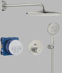 GROHE Sistem de dus, incastrat, cu baterie monocomanda, 310 mm, 1 functie, crom mat (Supersteel), Grohe Essence 25287DC0 25287DC0 (25287DC0)