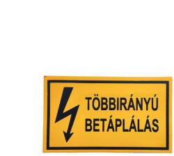  Többirányú betáplálás (Sárga) 100x60mm Öntapadó matrica