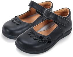 D. D. STEP pantofi de ocazie pentru fete, cu închidere cu velcro, cu vârful deschis negru (14F3B0)