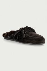 Posa papuci de casă pentru femei din piele întoarsă Boat Loafer Mule 9BY2-KLDZUW_89X (PW108.220)