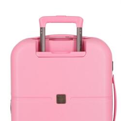  2 darabos bővíthető utazóbőrönd-készlet Pepe Jeans Highlight Pink - kézipoggyász + közepes méretű