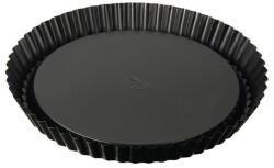 Dr. Oetker Tradition kerek pitetorta forma Ø 28 cm, acél gyümölcstorta sütőforma tapadásmentes bevonattal, quiche forma, 1 db, fekete