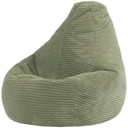 ICON Dalton Sitzsack babzsák gyerekeknek zsályazöld színben, puha kordbársony anyagból, töltőanyaggal, gyerekszoba, hálószoba, játszószoba