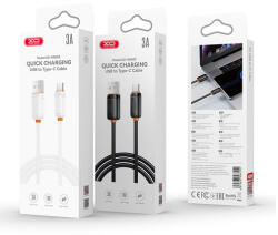 XO NB302 USB kábel, USB-A - USB-C, (1 méter 3A), fekete