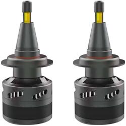 AutoREY 2 db-os H7 LED autóizzó készlet, 3 szín, színváltás be-/kikapcsolással, 12V-24V, plug & play, ventilátor nélküli, tompított/távolsági fényszóróval kompatibilis, 6000K hideg fehér, 4300K meleg