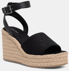 Calvin Klein szandál éksarokkal WEDGE ESPAD 70 NEOPR MG - fekete Női 40