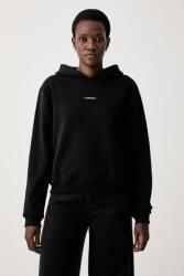 La Mania kapucnis melegítőfelső női pamuttal ALI - fekete 38