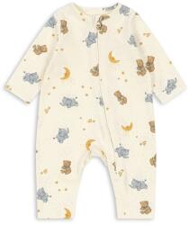 Konges Sløjd gyerek rugdalózó pamut elasztánnal BASIC ZIP ONESIE GOTS - bézs 50-56 - answear - 16 090 Ft