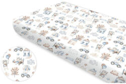  Baby Shop 60*120 cm pamut, gumis lepedő - Kék repülő maci