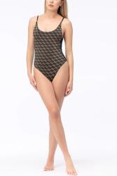 GUESS Fekete női egyrészes fürdőruha Diane monogrammal L (E6GJ25KCUO2)