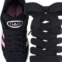 adidas Fekete-fekete cipőfűző adidas cipőhöz, 150 cm hosszú (Sznurówki do butów Adidas Campus dł. 150)