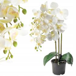 Tajemniczy ogród Orchidea Művirág cserépben Sok Virág Természetes Megjelenés Ajándék 70 cm (5903137509062)