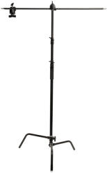 Caruba C-állvány boom karral - fekete (300 cm - 10 kg)