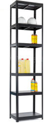 MAMUTEX Lakkozott teljesen fém állvány Mamutex Standard 240x60x40 cm - 6 polc, teherbírás 720 kg, fekete
