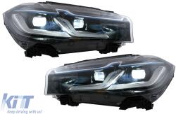 KITT LED fényszórók BMW X5 F15 (2013-2018) modellhez, HID-ről LED-re konverzió, fekete (HLBMF15NL)