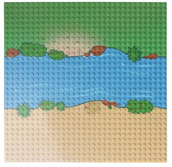 Sluban 25×25 cm-es folyó alaplap építőjátékokhoz - egyenes (AF-e)