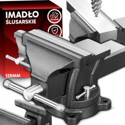 RETOO Asztali Forgó Satu Asztalos Öntöttvas 125 MM Kis Pofák Üllővel (R-O649)