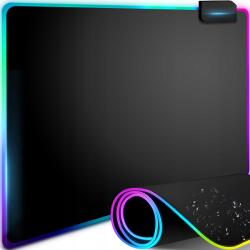RETOO Gamer Alátét Rgb Usb Led Asztali Egérhez Háttérvilágítással 35x25 cm (5904094221073)