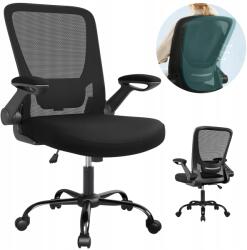  Irodai Szék Ergonomikus Szék Háttámlával Fekete Songmics Kényelmes (Ergonomiczne Krzesło Biurowe)